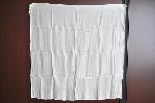 Authentic Christian Dior Trotter Scarf Silk White CD J1624