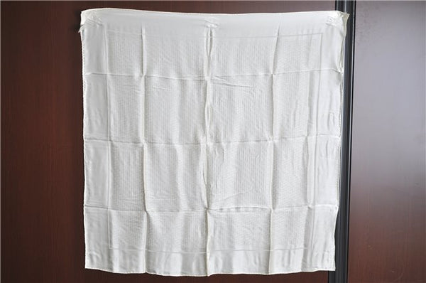 Authentic Christian Dior Trotter Scarf Silk White CD J1624