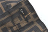 Authentic FENDI Zucca Skirt Cotton USA 4 Size 26 inch Brown Balck J1625