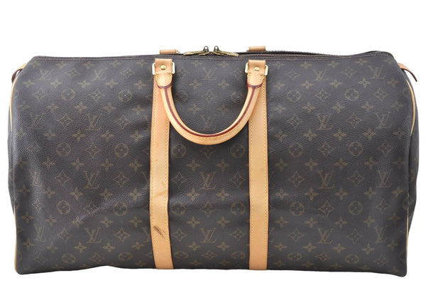 Authentic Louis Vuitton Monogram Keepall 55 Travel Boston Bag M41424 LV J1643