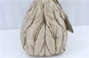 Authentic MIU MIU Leather 2Way Shoulder Hand Bag Purse Light Gray J1654