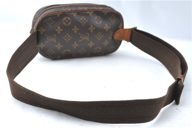 Authentic Louis Vuitton Monogram Pochette Gange Waist bag M51870 LV J1657