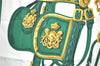 Authentic HERMES Carre 90 Scarf "BRIDES de GALA" Silk Green J1658