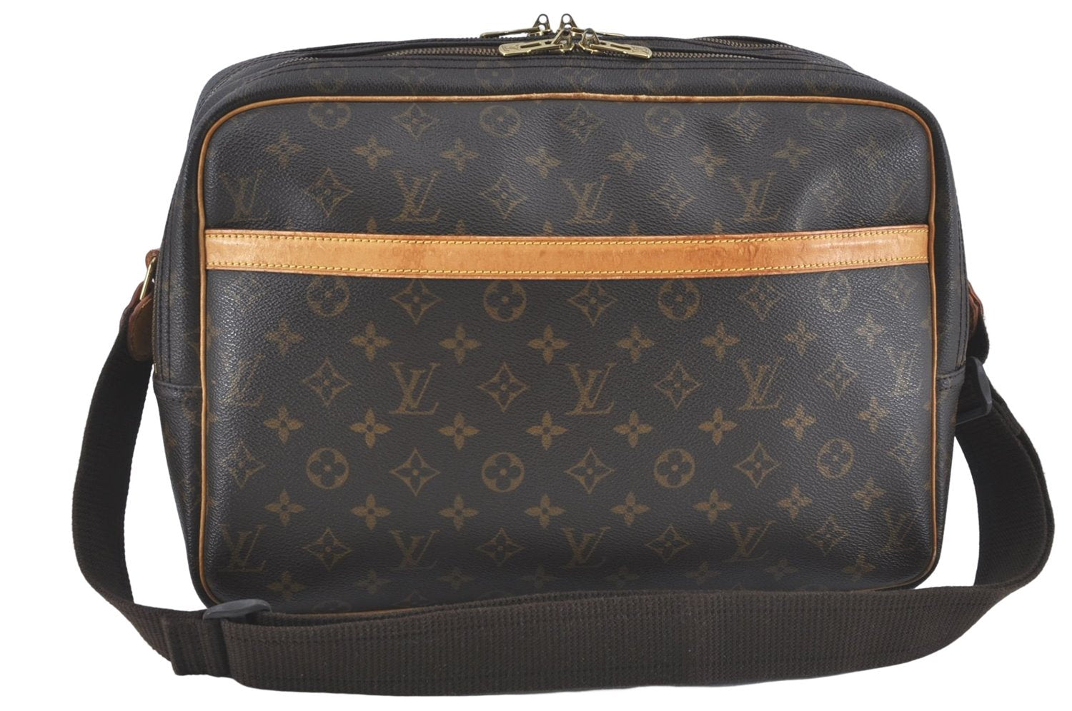 Auth Louis Vuitton Monogram Reporter GM Shoulder Cross Body Bag M45252 LV J1659