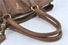 Authentic PRADA Leather Nappa Shoulder Hand Bag Brown J1662