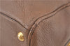 Authentic PRADA Leather Nappa Shoulder Hand Bag Brown J1662