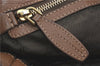 Authentic PRADA Leather Nappa Shoulder Hand Bag Brown J1662