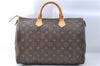 Authentic Louis Vuitton Monogram Speedy 35 Hand Boston Bag M41524 LV J1668