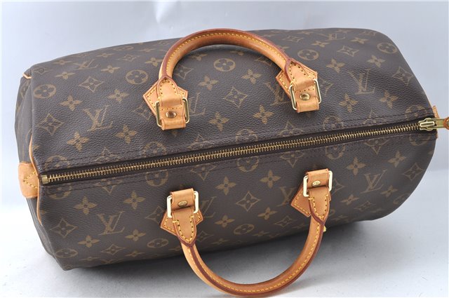 Authentic Louis Vuitton Monogram Speedy 35 Hand Boston Bag M41524 LV J1668