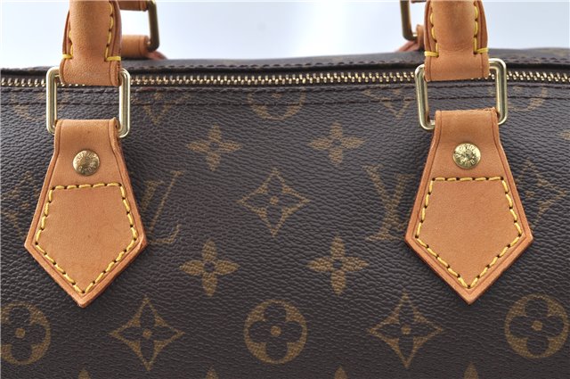 Authentic Louis Vuitton Monogram Speedy 35 Hand Boston Bag M41524 LV J1668