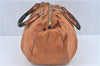 Authentic Chloe Ethel Shoulder Hand Bag Leather Enamel Brown J1670