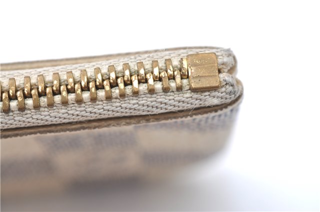 Authentic Louis Vuitton Damier Azur Pochette Cles Coin Case N62659 LV J1677