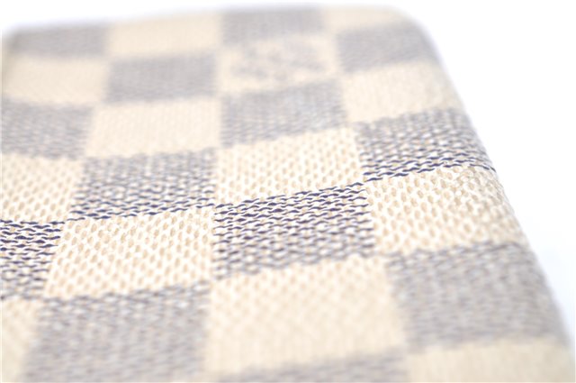 Authentic Louis Vuitton Damier Azur Pochette Cles Coin Case N62659 LV J1677