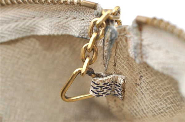 Authentic Louis Vuitton Damier Azur Pochette Cles Coin Case N62659 LV J1677