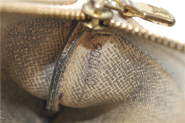 Authentic Louis Vuitton Damier Azur Pochette Cles Coin Case N62659 LV J1677