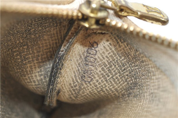 Authentic Louis Vuitton Damier Azur Pochette Cles Coin Case N62659 LV J1677