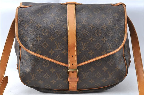 Auth Louis Vuitton Monogram Saumur 35 Shoulder Cross Body Bag M42254 LV J1680