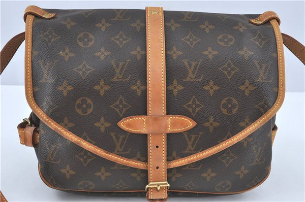 Auth Louis Vuitton Monogram Saumur 30 Shoulder Cross Body Bag M42256 LV J1682