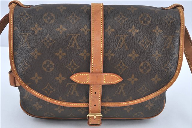 Auth Louis Vuitton Monogram Saumur 30 Shoulder Cross Body Bag M42256 LV J1682
