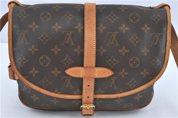 Auth Louis Vuitton Monogram Saumur 30 Shoulder Cross Body Bag M42256 LV J1682