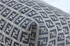 Authentic FENDI Zucchino Shoulder Tote Bag Canvas Leather Blue White J1685