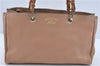 Authenic GUCCI Bamboo Shopper Medium 2Way Shoulder Hand Bag Leather Beige J1686