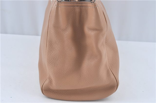 Authenic GUCCI Bamboo Shopper Medium 2Way Shoulder Hand Bag Leather Beige J1686