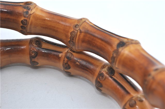 Authenic GUCCI Bamboo Shopper Medium 2Way Shoulder Hand Bag Leather Beige J1686