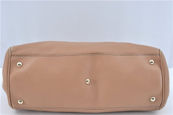 Authenic GUCCI Bamboo Shopper Medium 2Way Shoulder Hand Bag Leather Beige J1686