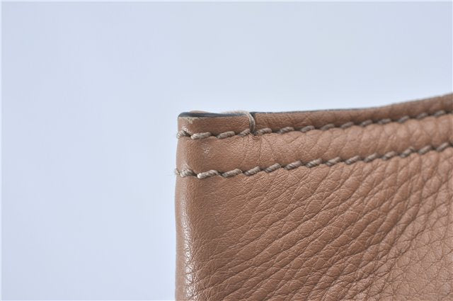 Authenic GUCCI Bamboo Shopper Medium 2Way Shoulder Hand Bag Leather Beige J1686