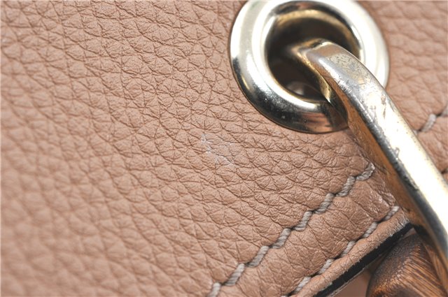 Authenic GUCCI Bamboo Shopper Medium 2Way Shoulder Hand Bag Leather Beige J1686