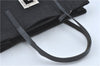 Authentic FENDI Zucca Hand Bag Purse Nylon Leather Black J1689