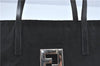 Authentic FENDI Zucca Hand Bag Purse Nylon Leather Black J1689