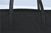 Authentic FENDI Zucca Hand Bag Purse Nylon Leather Black J1689