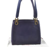 Authentic Ferragamo Gancini Leather Shoulder Hand Bag Purse Purple J1695