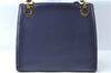 Authentic Ferragamo Gancini Leather Shoulder Hand Bag Purse Purple J1695