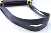 Authentic Ferragamo Gancini Leather Shoulder Hand Bag Purse Purple J1695