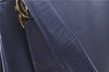 Authentic Ferragamo Gancini Leather Shoulder Hand Bag Purse Purple J1695