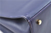 Authentic Ferragamo Gancini Leather Shoulder Hand Bag Purse Purple J1695