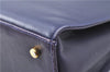 Authentic Ferragamo Gancini Leather Shoulder Hand Bag Purse Purple J1695