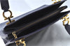 Authentic Ferragamo Gancini Leather Shoulder Hand Bag Purse Purple J1695