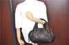 Authentic FENDI Spy Bag Hand Bag Purse Leather Brown J1697