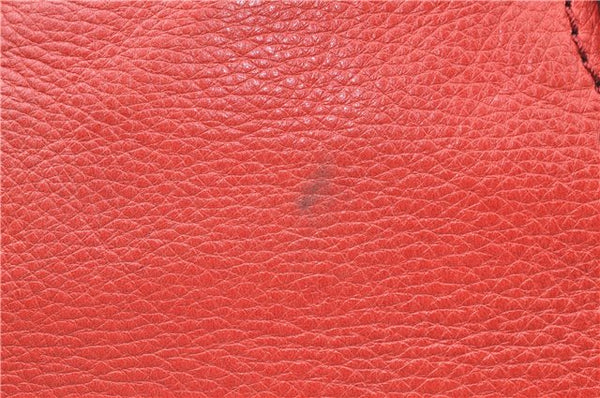 Authentic Chloe Paddington Leather Hand Bag Purse Red J1702