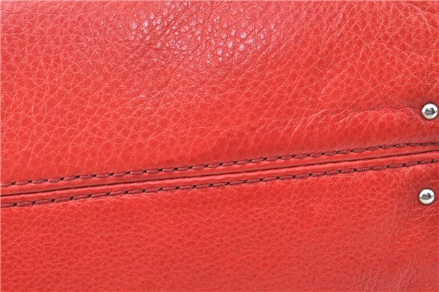 Authentic Chloe Paddington Leather Hand Bag Purse Red J1702