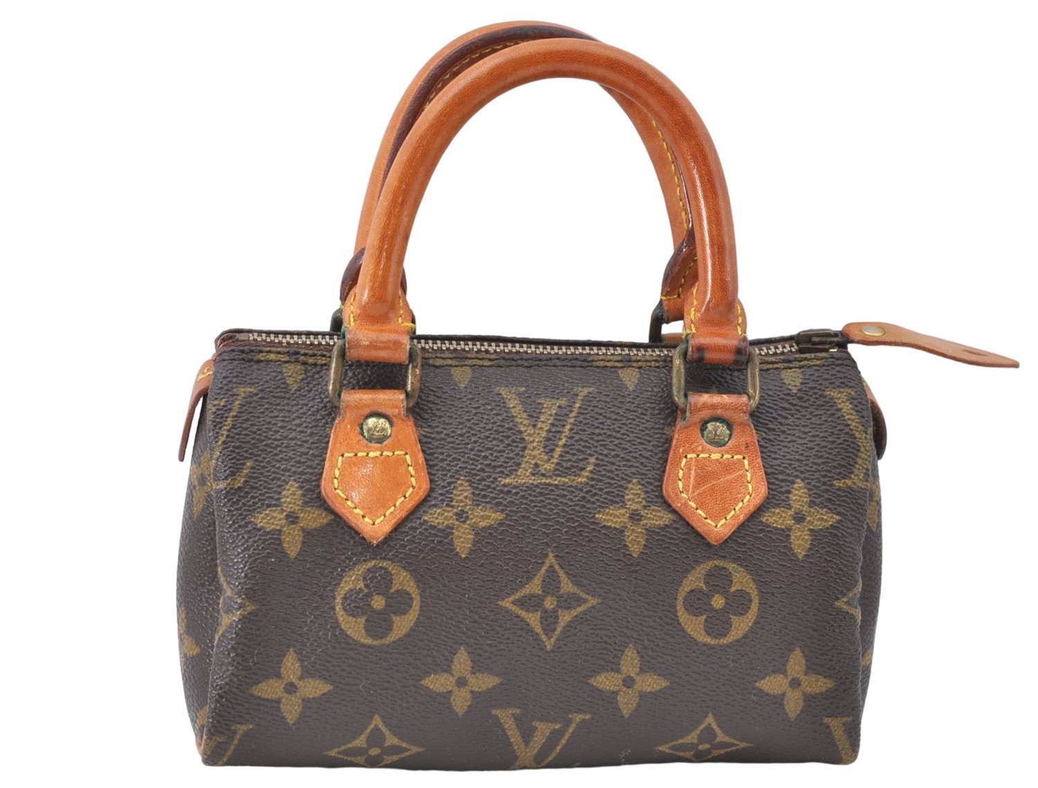 Authentic Louis Vuitton Monogram Mini Speedy Hand Bag Old Model LV J1713