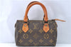 Authentic Louis Vuitton Monogram Mini Speedy Hand Bag Old Model LV J1713