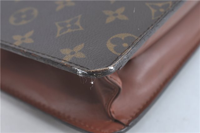 Auth Louis Vuitton Monogram Porte Documents Bandouliere M53338 Briefcase J1723