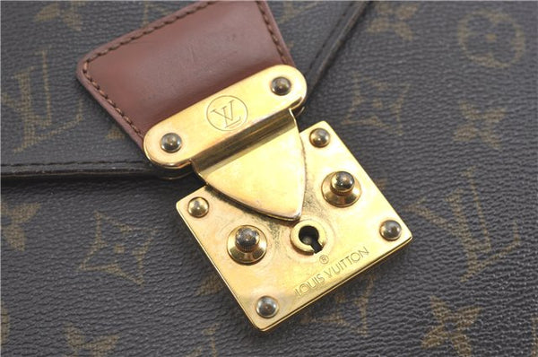 Auth Louis Vuitton Monogram Porte Documents Bandouliere M53338 Briefcase J1723