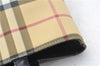 Authentic BURBERRY Nova Check PVC Leather Hand Bag Purse Beige Black J1729