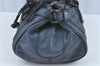 Authentic Chloe Paddington Leather Shoulder Hand Bag Blue J1734